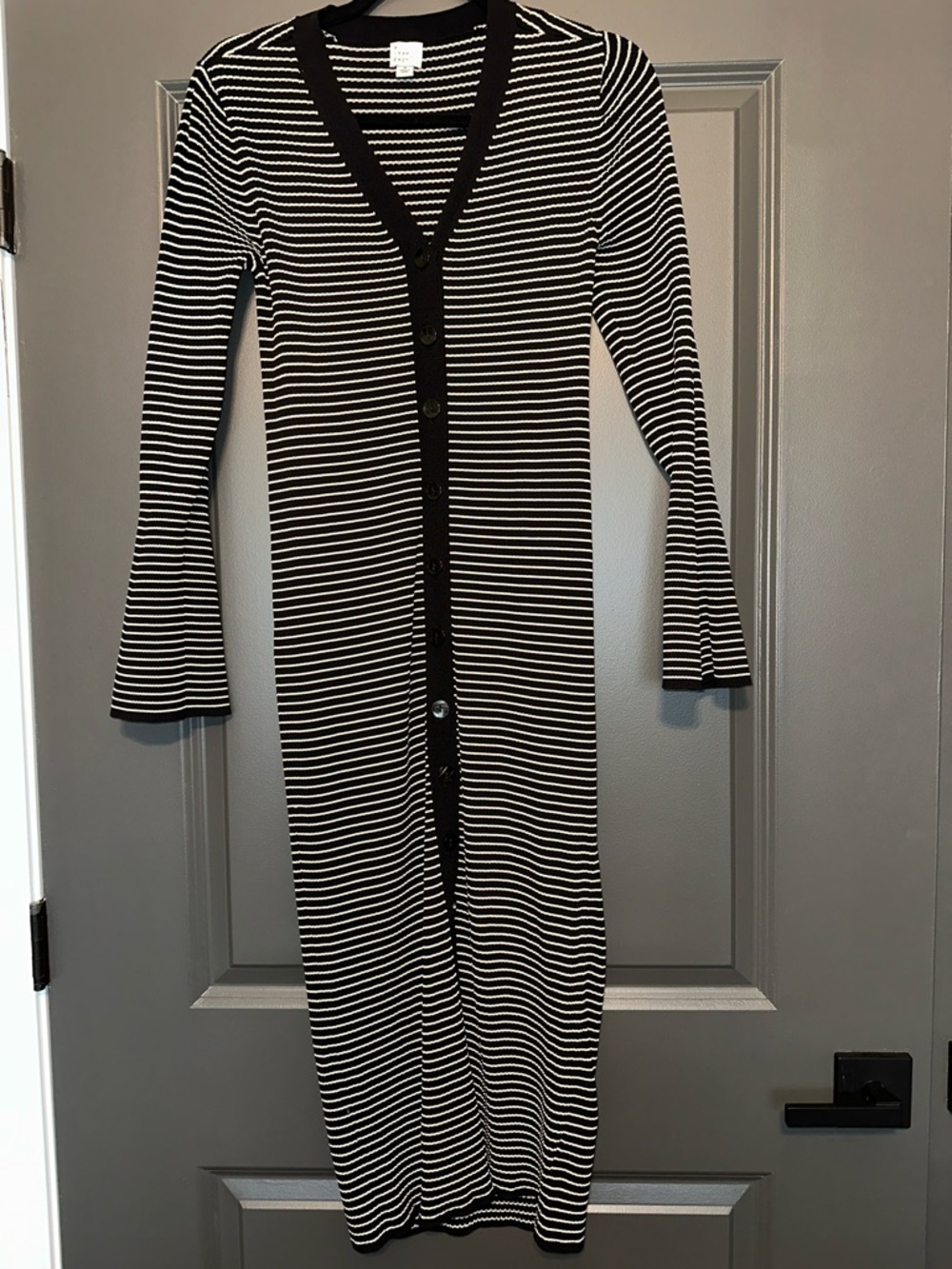 a new day Black and White Striped Sweater dress